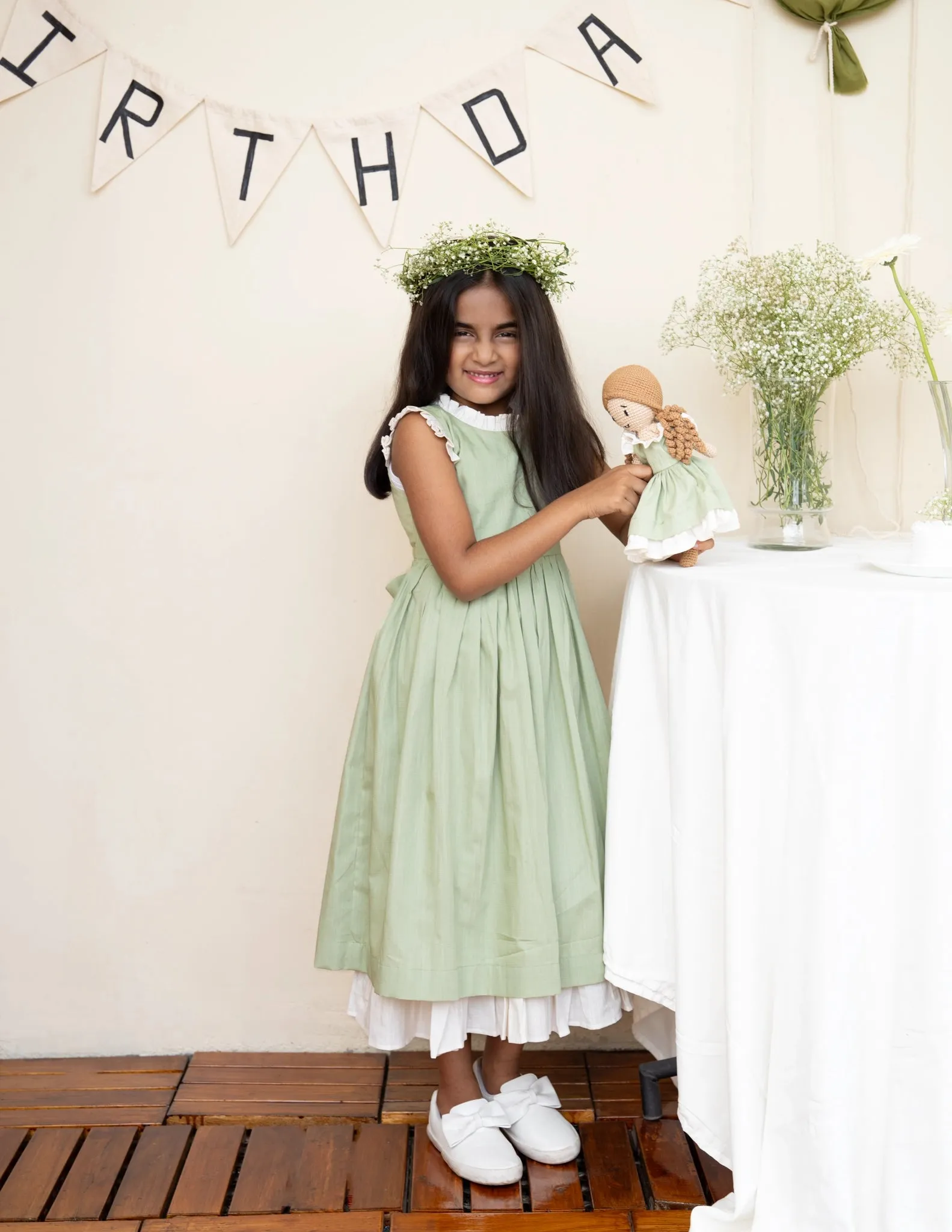 Party Wear Cotton Dress | Pastel Birthday Frock | Girls