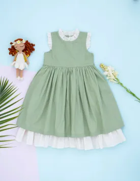Party Wear Cotton Dress | Pastel Birthday Frock | Girls