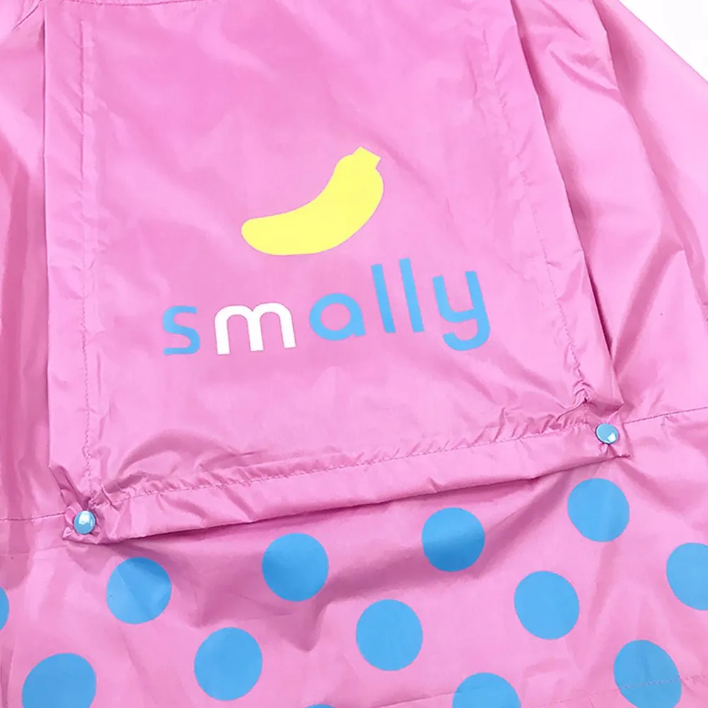 Pink Monkey Knee Length Raincoat for Kids