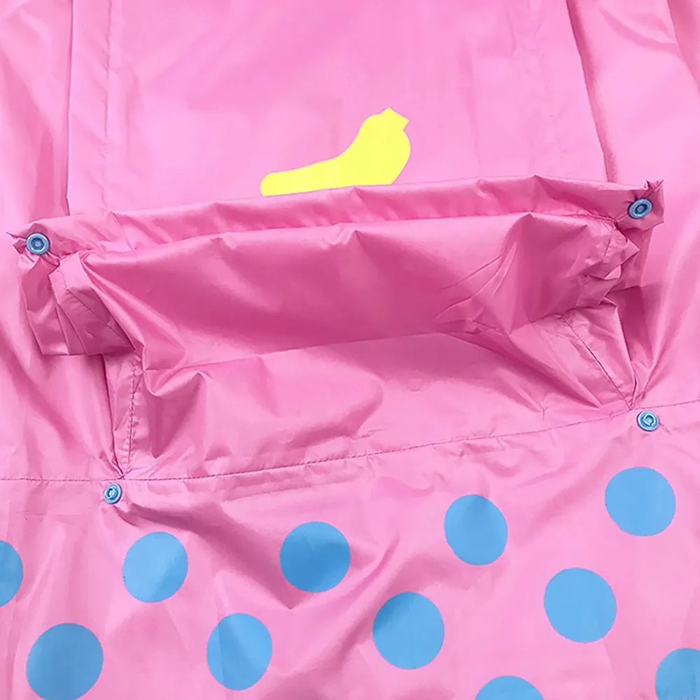 Pink Monkey Knee Length Raincoat for Kids