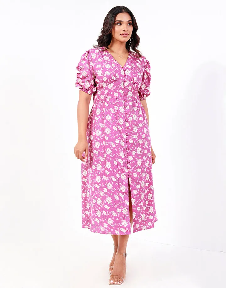 Printed Empire Waist With A-Line Dress