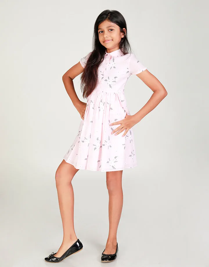 Printed Kids Dress with Side Pockets