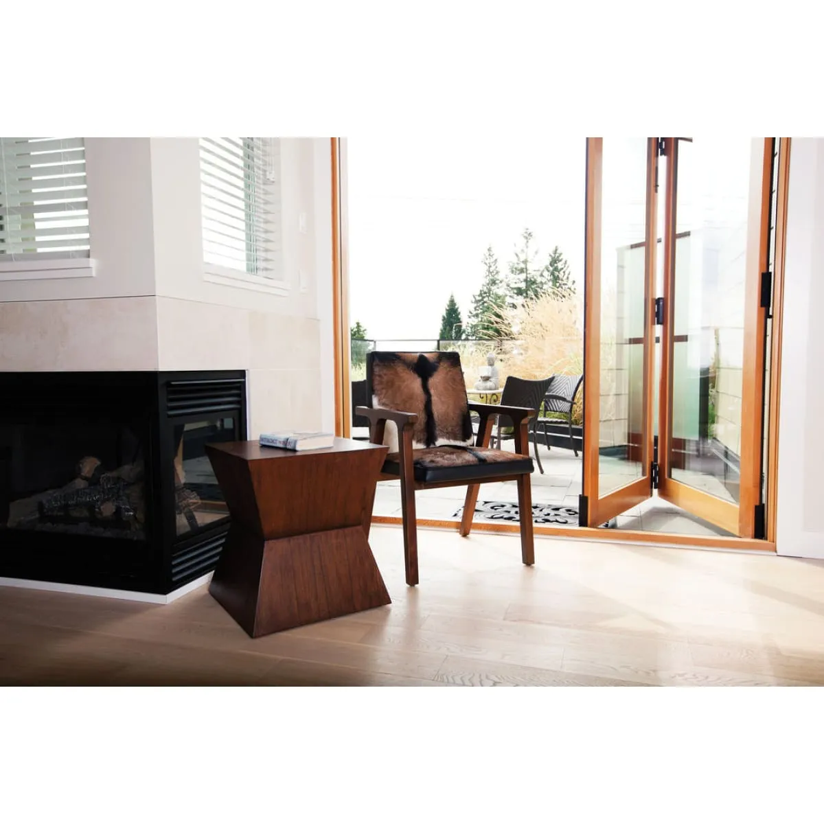 Rio Cool Armchair - Cool Brown, Leather/Goat Hair