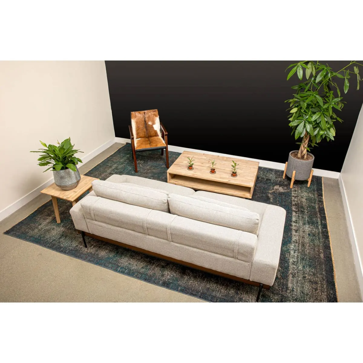 Rio Cool Armchair - Cool Brown, Leather/Goat Hair
