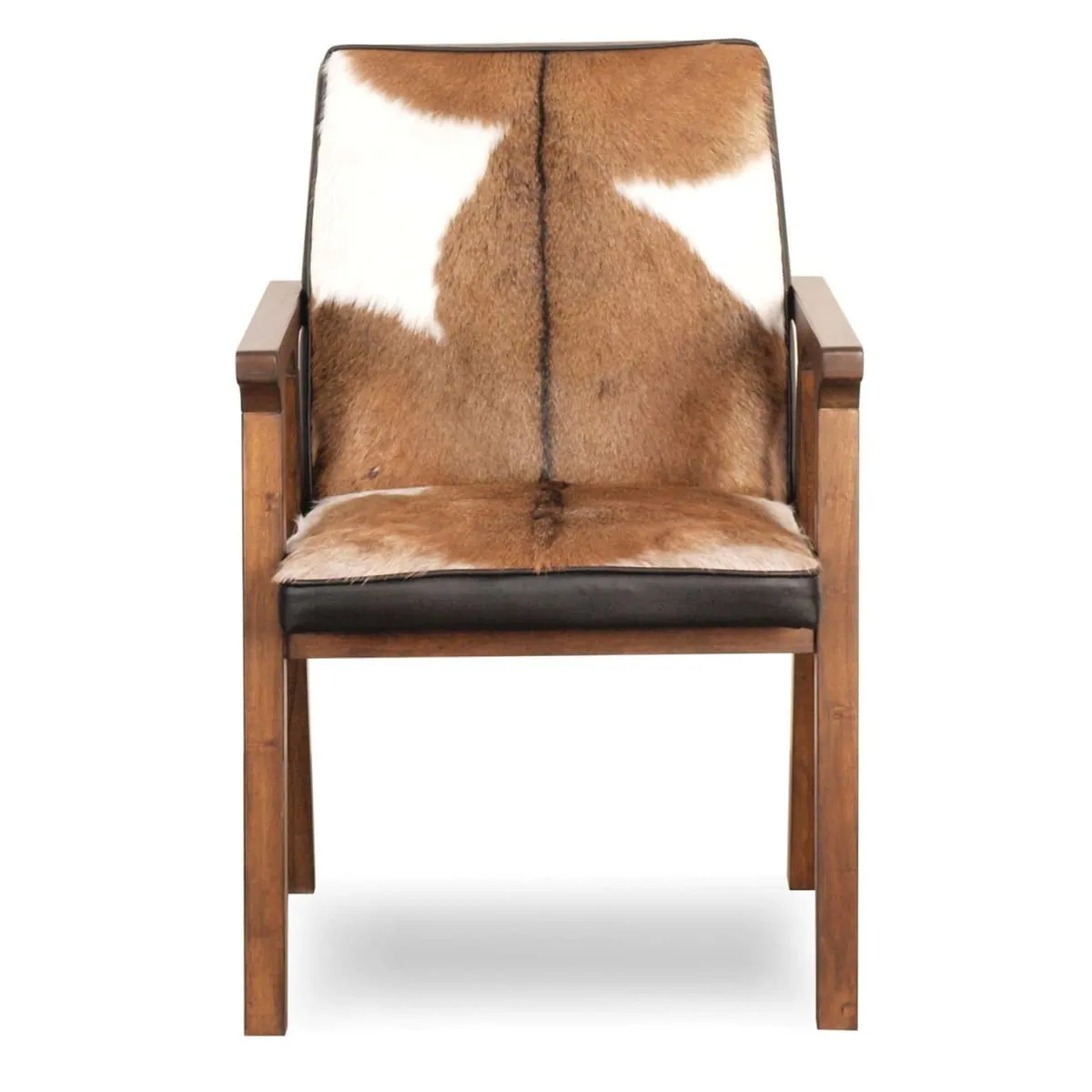 Rio Cool Armchair - Cool Brown, Leather/Goat Hair