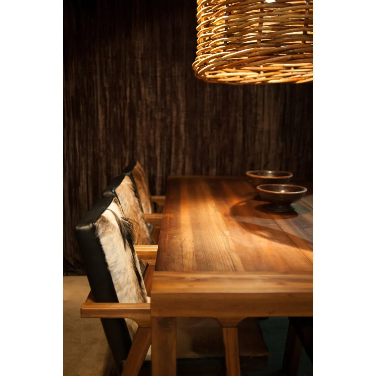 Rio Cool Armchair - Cool Brown, Leather/Goat Hair
