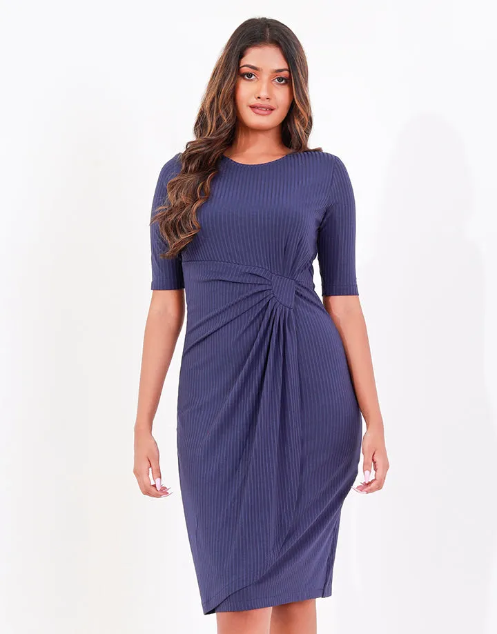 Ruched Side Wrap Hem Dress