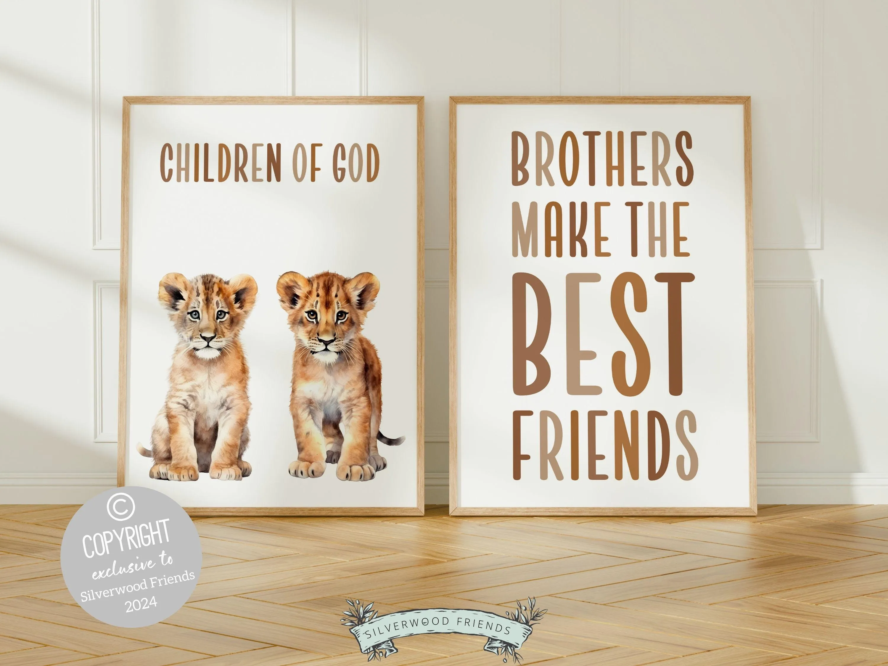Safari Lion Nursery Prints - Children Of God