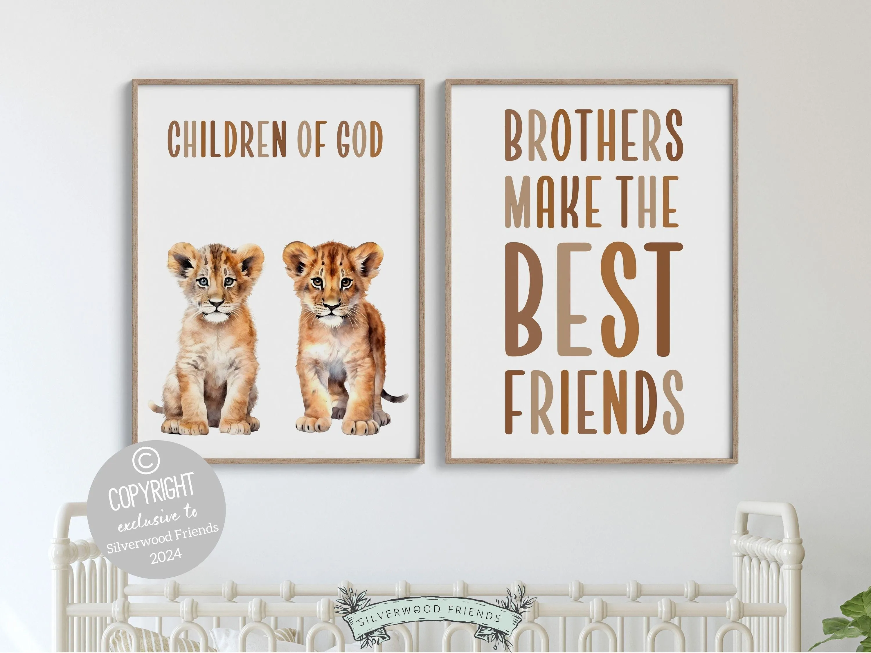 Safari Lion Nursery Prints - Children Of God