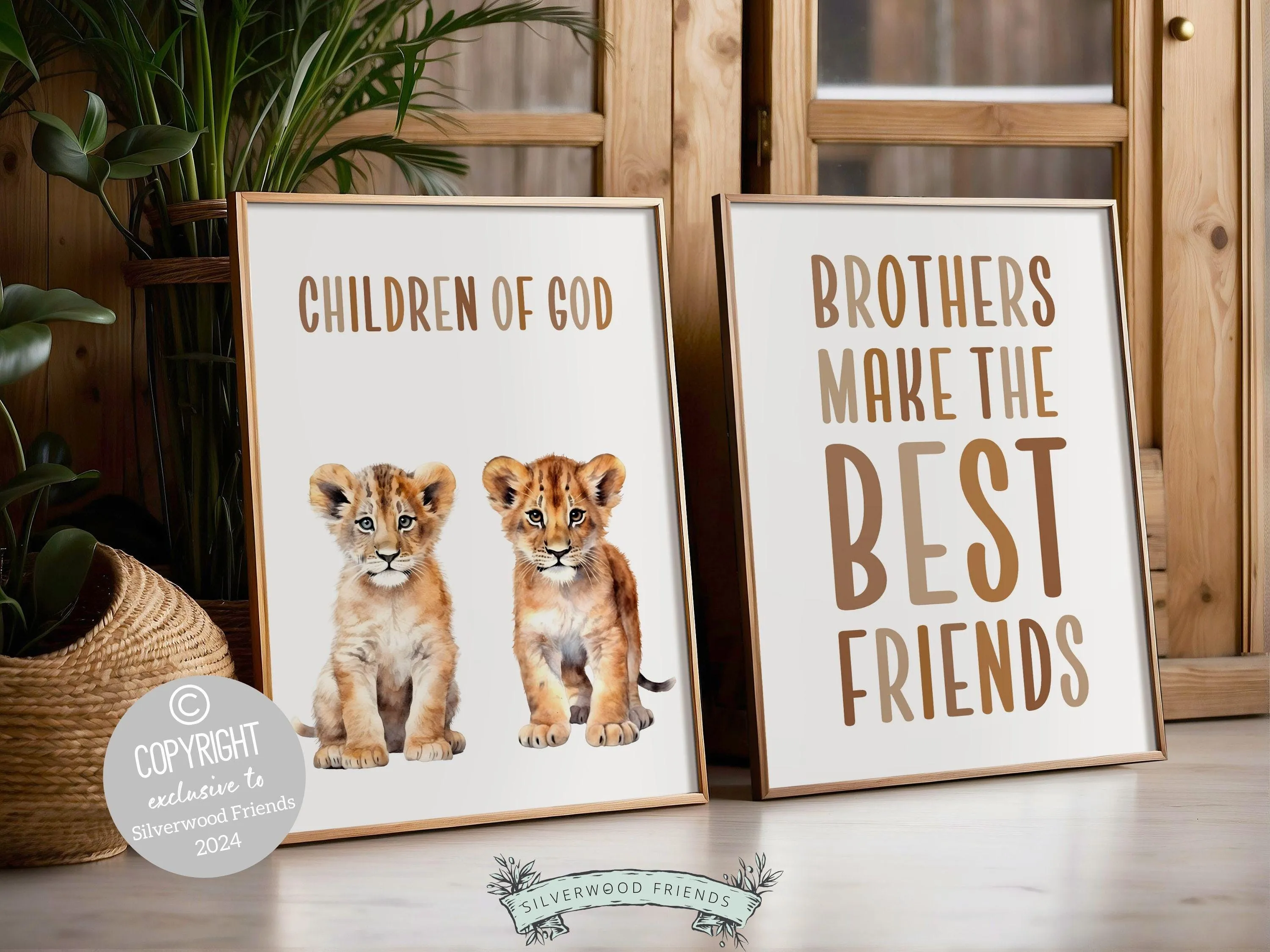 Safari Lion Nursery Prints - Children Of God