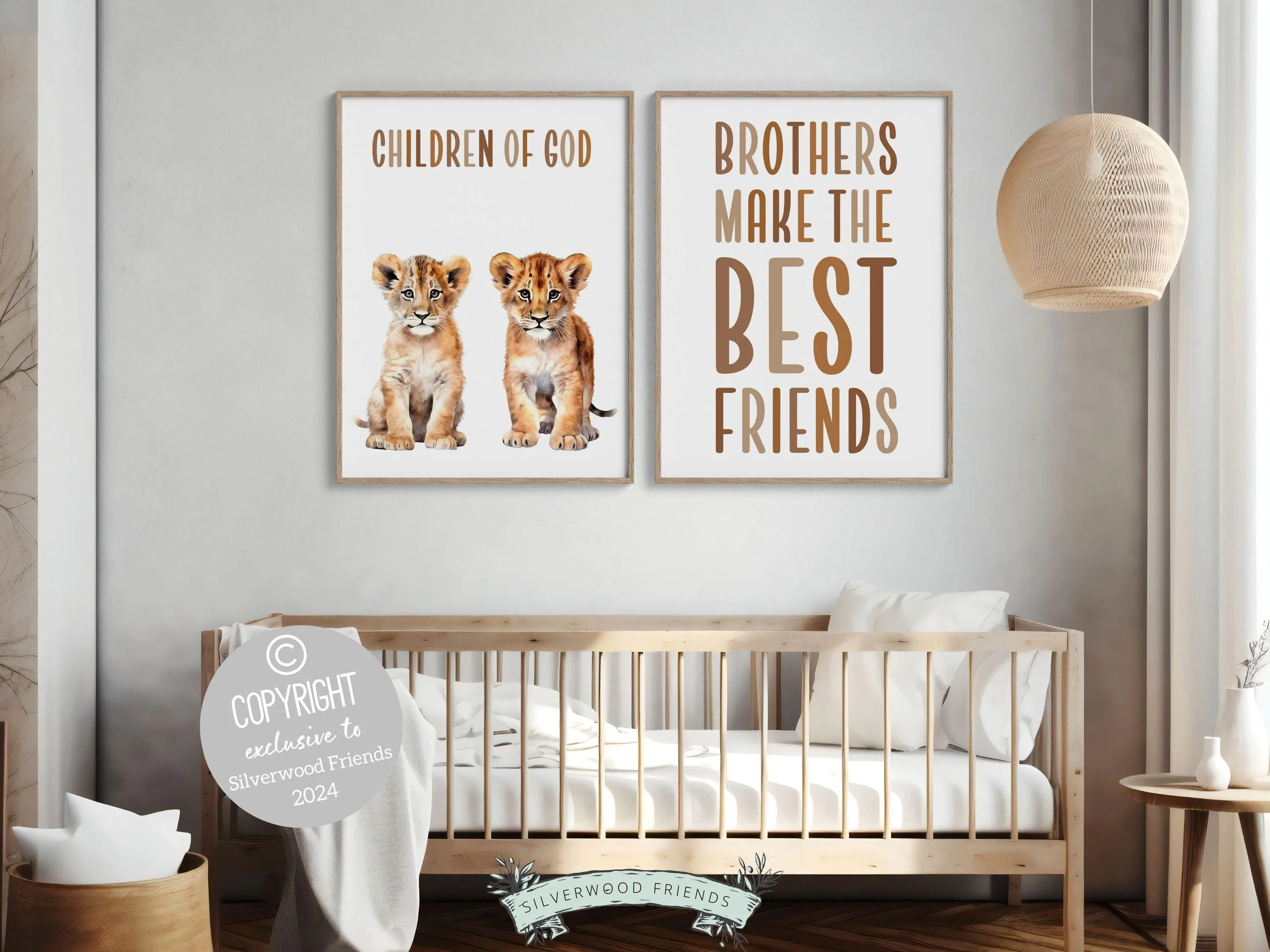 Safari Lion Nursery Prints - Children Of God