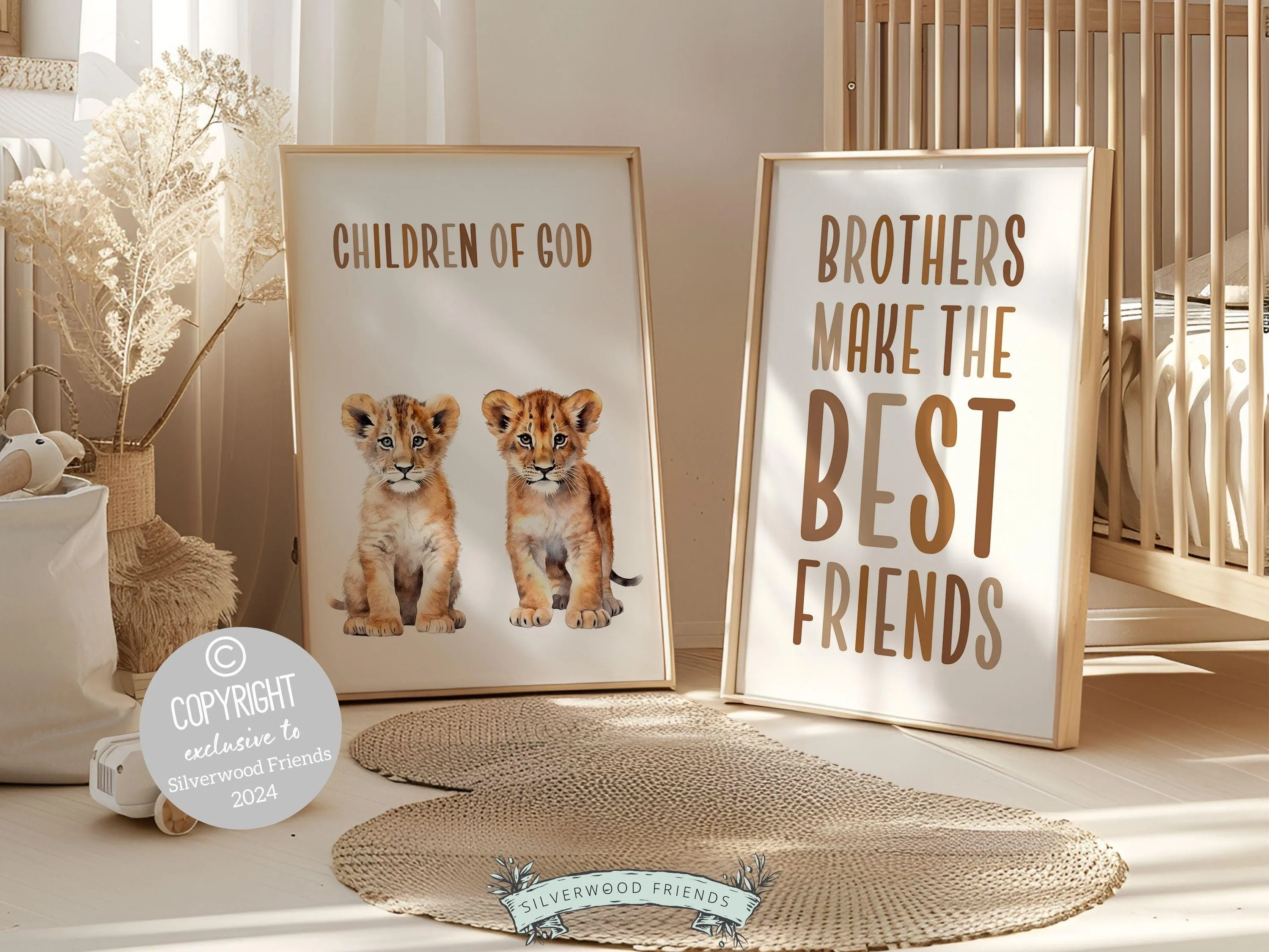 Safari Lion Nursery Prints - Children Of God