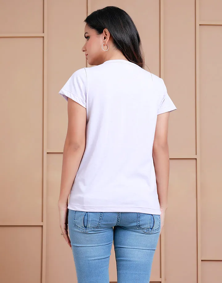 Short Sleeves T-shirt with Embroidery
