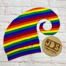 Size Small Crazy Curly Cap - Rainbow