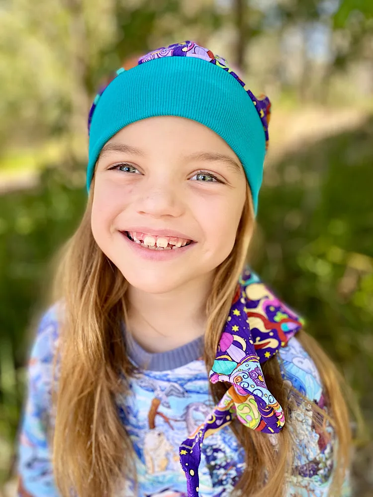 Size Small Crazy Curly Cap - Rainbow
