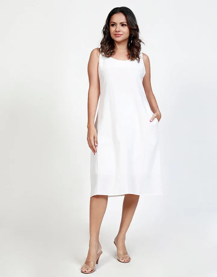 Sleeveless Linen Dress