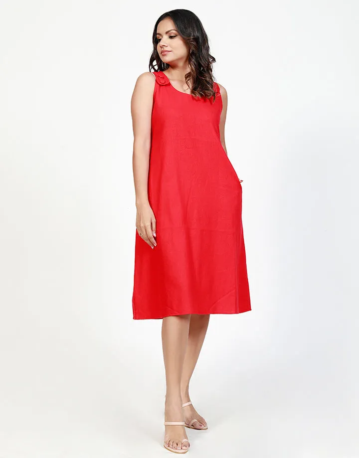 Sleeveless Linen Dress