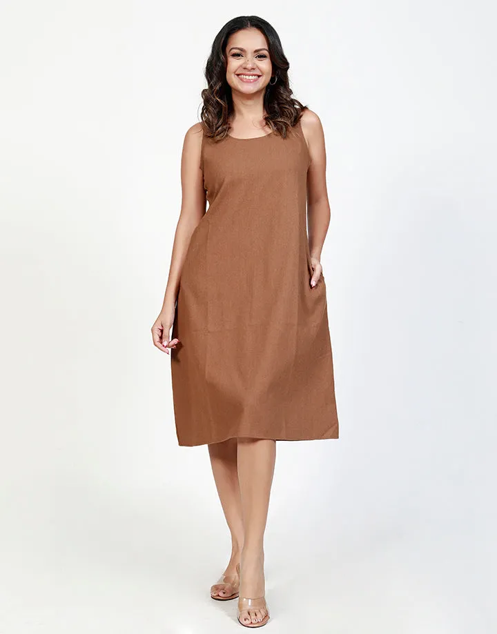 Sleeveless Linen Dress