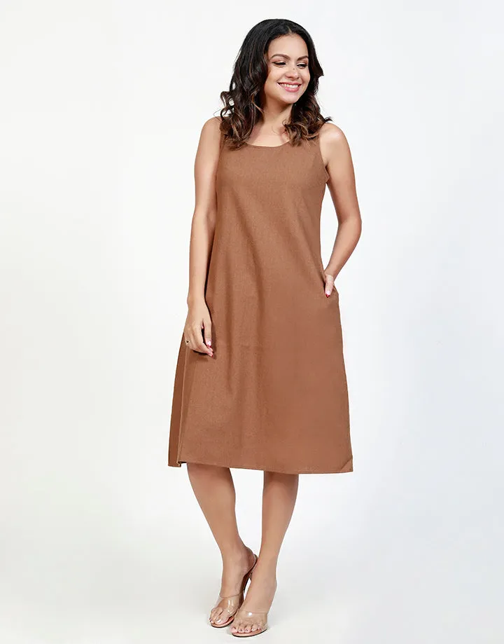 Sleeveless Linen Dress