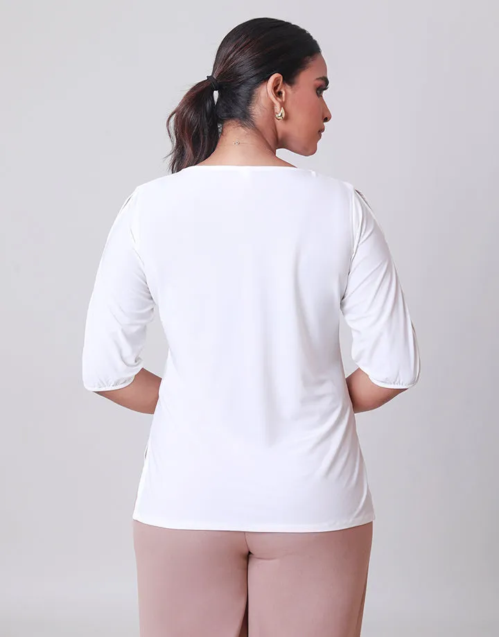 Sublimation Print Top with Split Sleeves