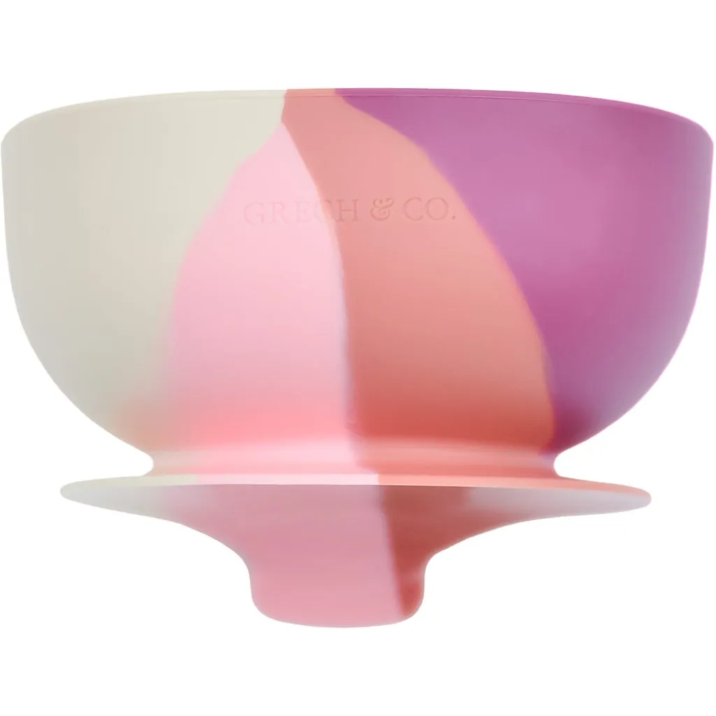 Suction Silicone Bowl | Color Splash Collection - Mauve Rose Ombre