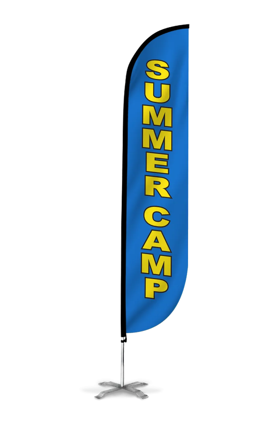 Summer Camp Feather Flag Blue