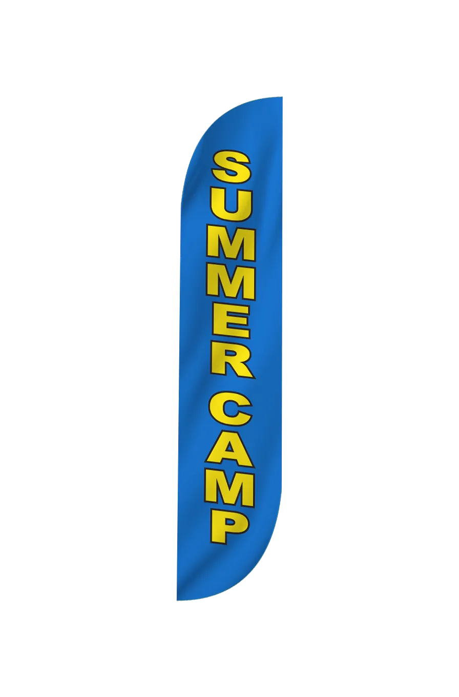 Summer Camp Feather Flag Blue