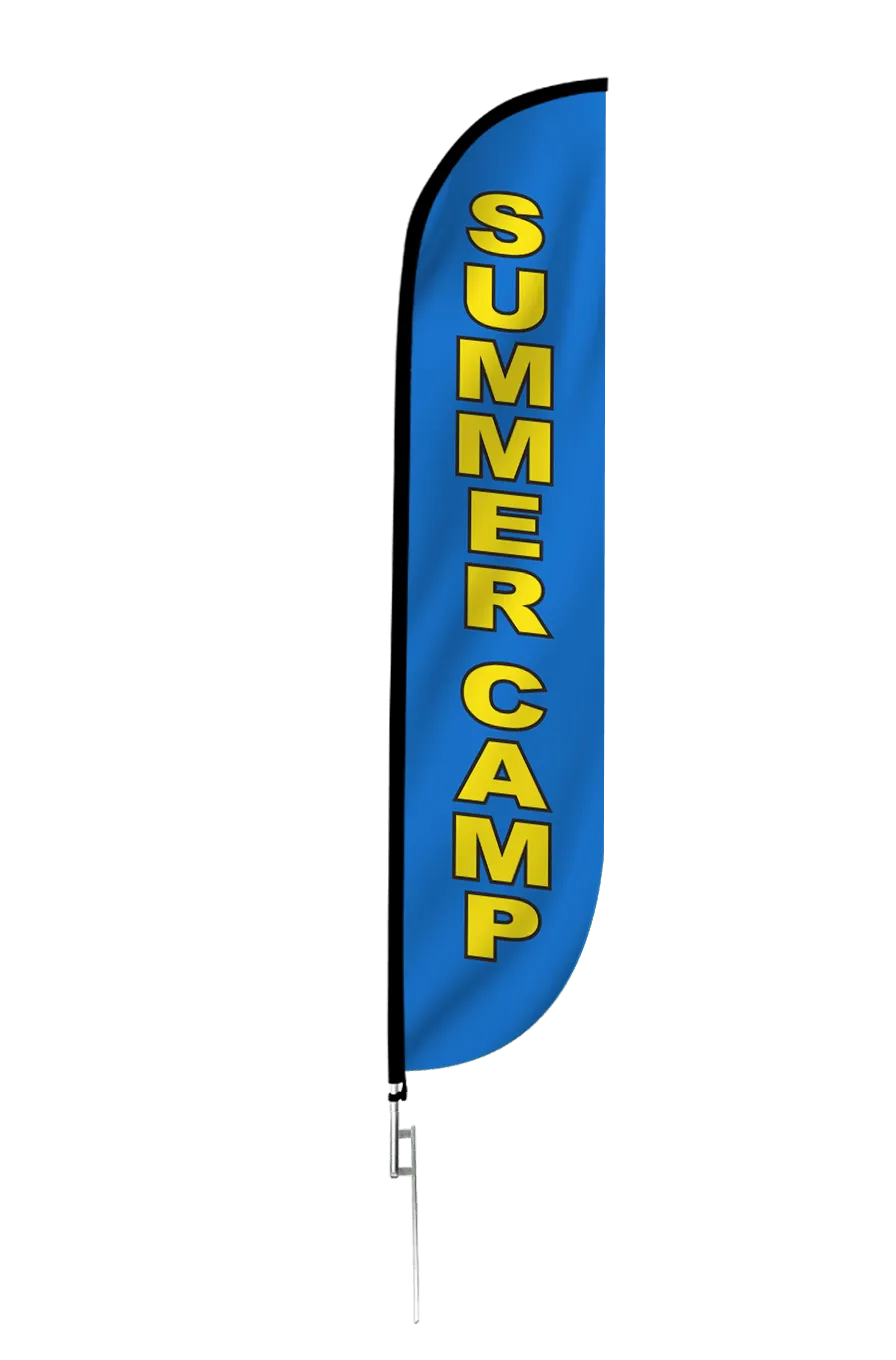 Summer Camp Feather Flag Blue