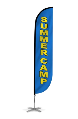 Summer Camp Feather Flag Blue