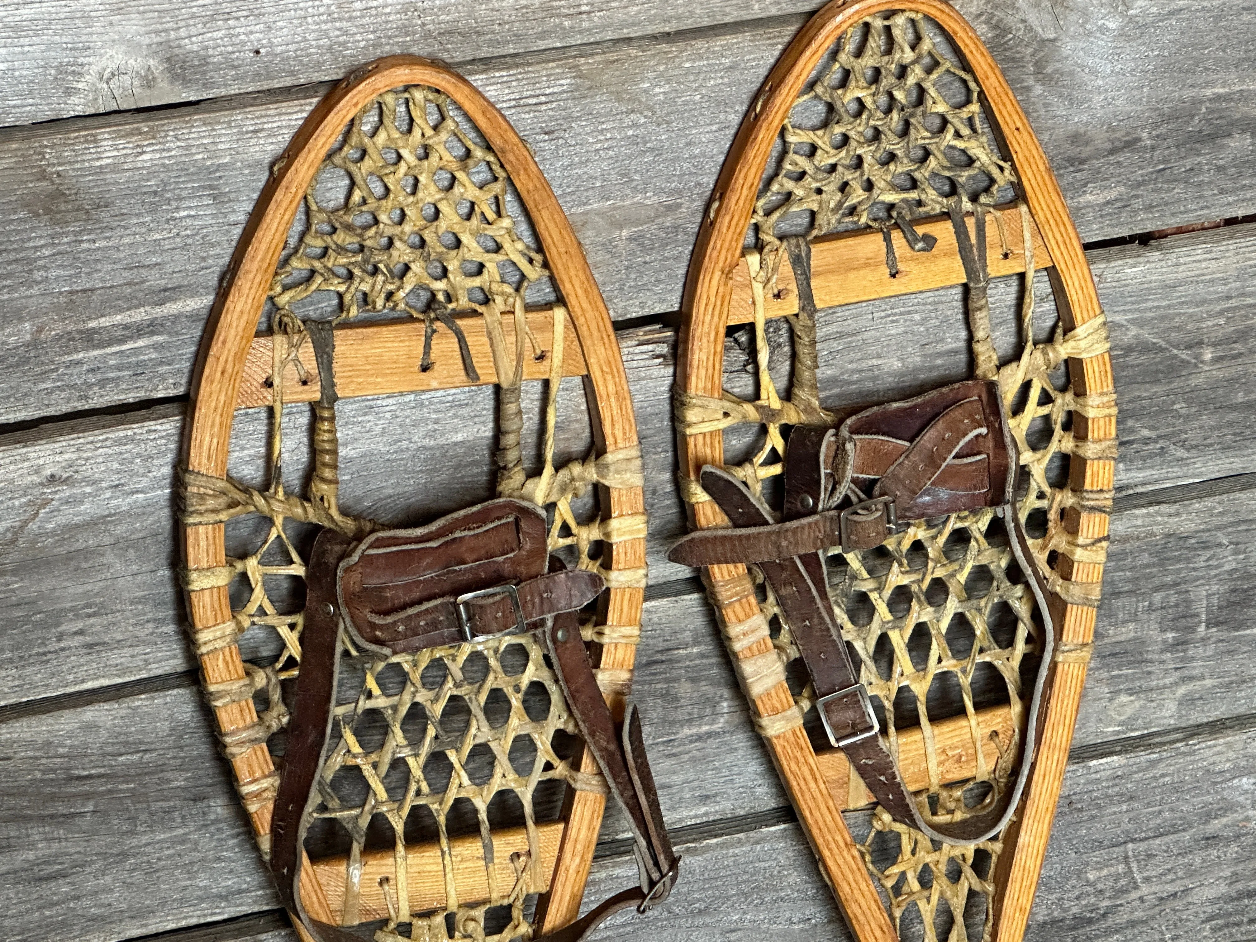 Vintage Child-Sized Canadian Snowshoes