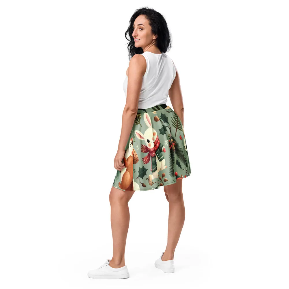 Whimsical Winter Wear Skater Skirt