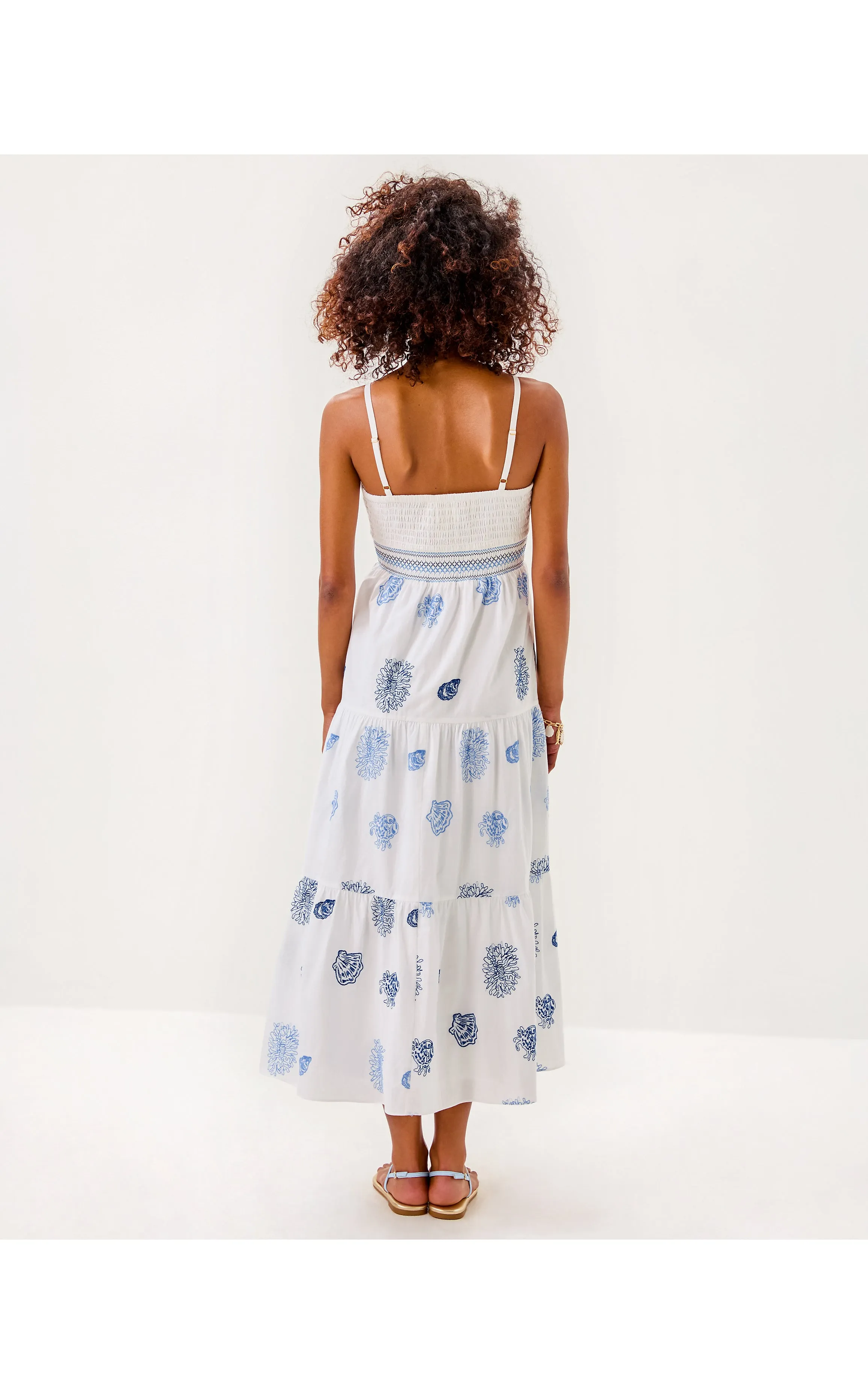 Zanna Embroidered Cotton Midi Dress